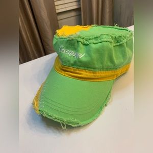 NWT women’s dkps Cozumel cap yellow and green
